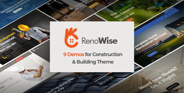 RenoWise - 建筑工厂室外设计WordPress主题