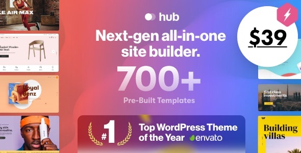Hub - 响应式可视化编辑企业官网WordPress汉化模板
