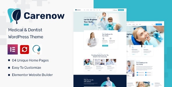 Carenow – 医疗牙医诊所口腔网站WordPress主题