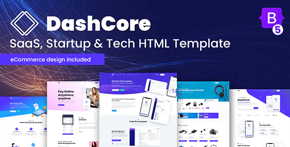 DashCore - SaaS 软件信息技术 Bootstrap 5 HTML 模板
