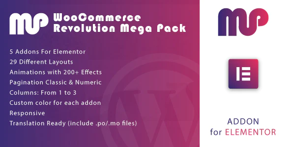 WooCommerce Revolution Mega Pack - Elementor 可视化商店编辑器插件