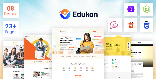 Edukon - LMS 培训教育学校网站HTML模板