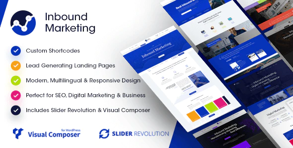  Inbound Marketing - Marketing Landing Page Website Template WordPress Theme