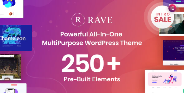 Rave - 多用途商业网站模板 WordPress 主题