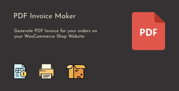 WooCommerce PDF Invoice Maker - 订单生成 PDF 发票插件