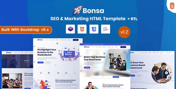 Bonsa - SEO 营销推广搜索引擎优化 HTML 模板