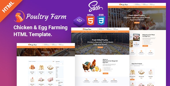 PoultryFarm - 家禽农场有机食品网站 HTML 模板