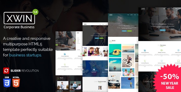 Xwin - 企业业务 HTML5 响应式网站模板