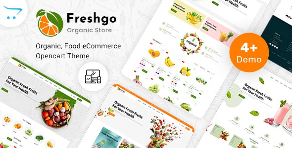  FreshGo - Organic Food Supermarket Green Health Store Opencart Template