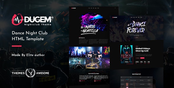  Dugem - Dance Club KTV Club Website HTML Template