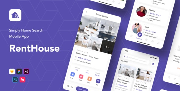 RentHouse - 简单房产搜索移动应用程序模板
