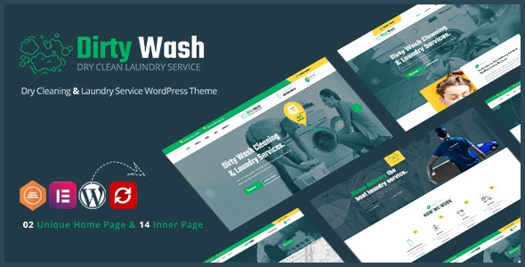 DirtyWash – 洗衣店清洗服务洗涤公司网站 WordPress 主题