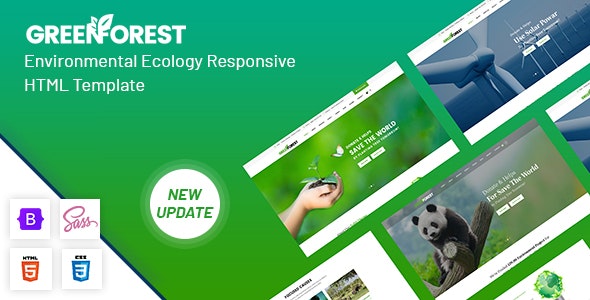 GreenForest - 环境生态保护HTML响应式模板