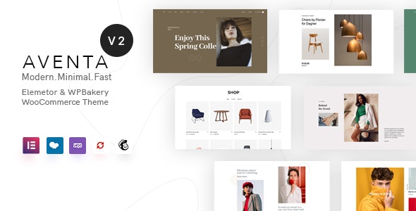  Aventa – WooCommerce template for minimalist e-commerce website