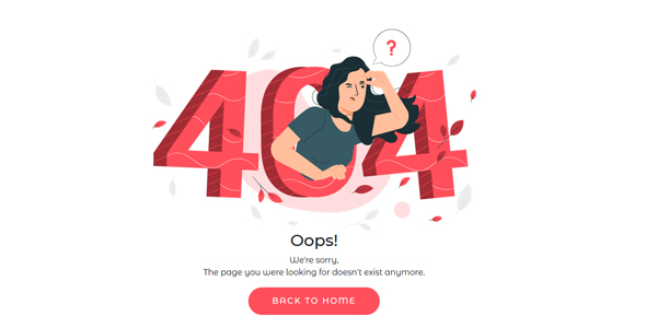 现代创意的404提示页面模板