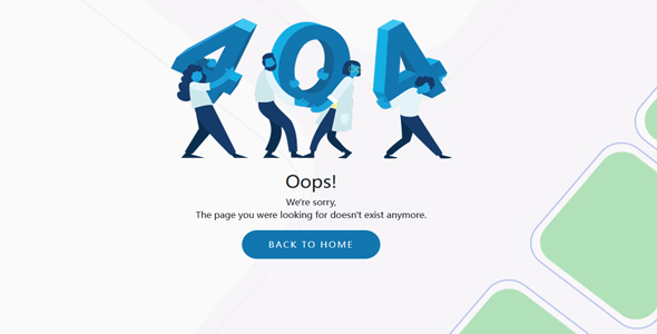 创意现代404错误提示页面模板