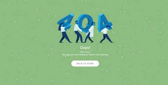带下雪动态背景的404页面设计代码