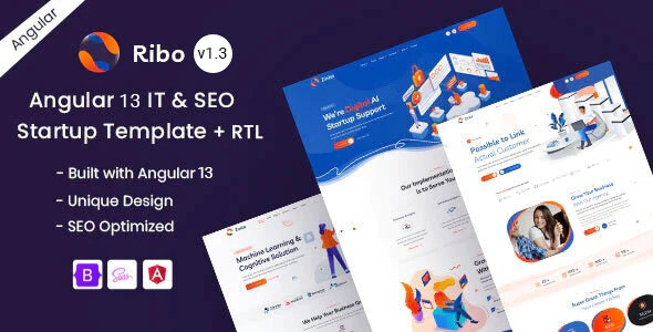 Ribo - IT 和 SEO 营销初创公司 Angular 13 模板