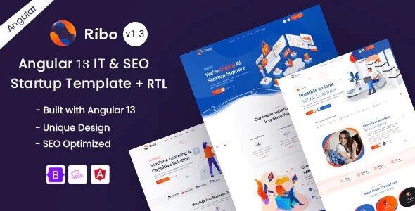 Ribo - IT 和 SEO 营销初创公司 Angular 13 模板