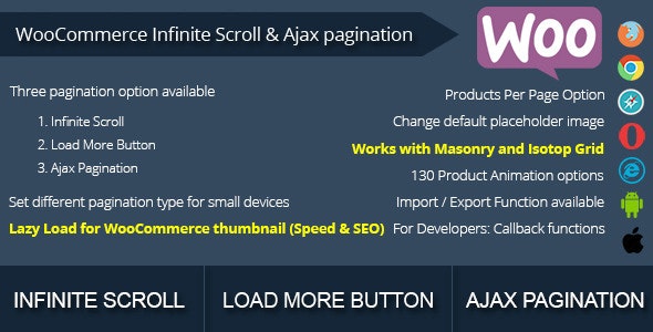 WooCommerce Infinite Scroll and Ajax Pagination - 无限分页插件