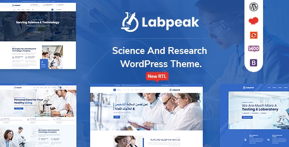 Labpeak - Laboratory & Science Research WordPress Theme