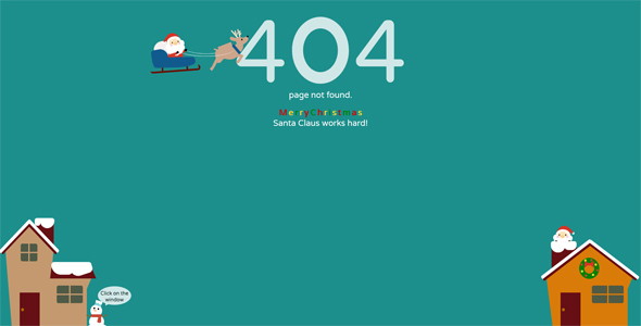 CSS3实现的圣诞节主题404页面