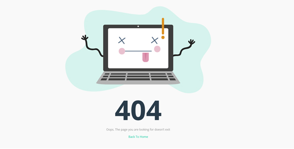 现代简易404错误页面HTML5模板