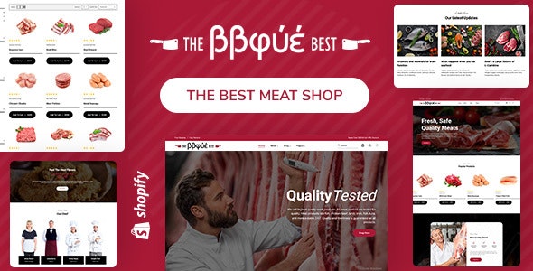 BBque - 餐饮食品生鲜蔬菜商店网站 Shopify 主题