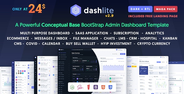 DashLite - Bootstrap Responsive Admin Dashboard Template