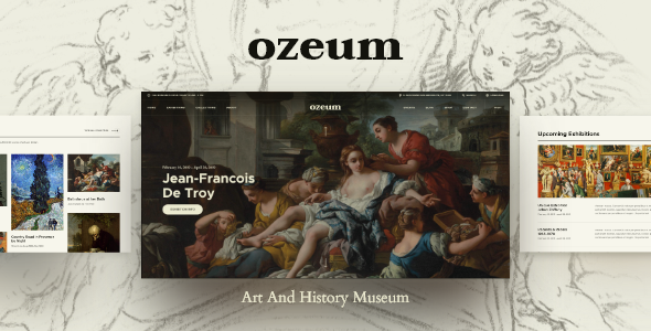 Ozeum - Modern Art Gallery and Creative Online Museum WordPress Theme +RTL