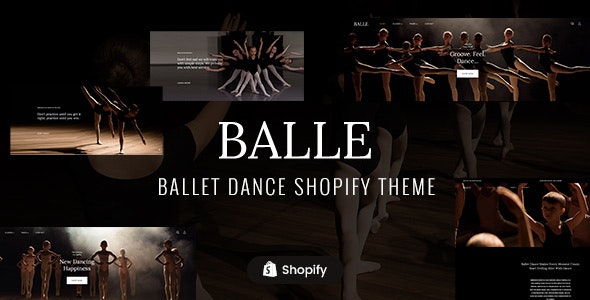 Balle - 舞蹈艺术工作室培训课程 Shopify 主题