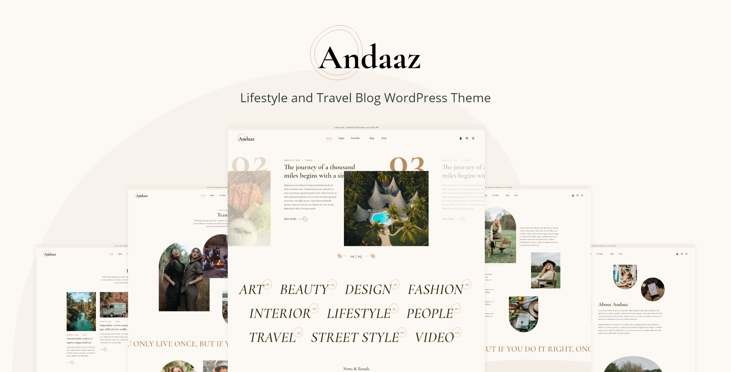 Andaaz - 生活日志旅游博客网站 WordPress 主题-云模板