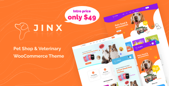 Jinx - 宠物用品商店兽医网站WooCommerce主题-云模板