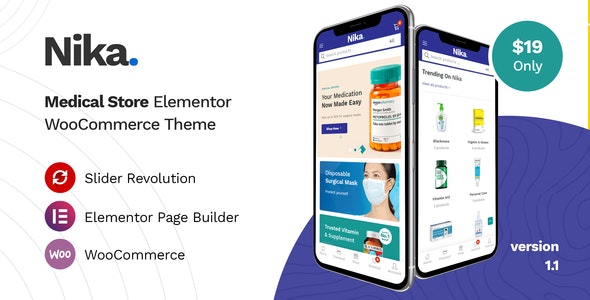 Nika - Medical Elementor WooCommerce Theme