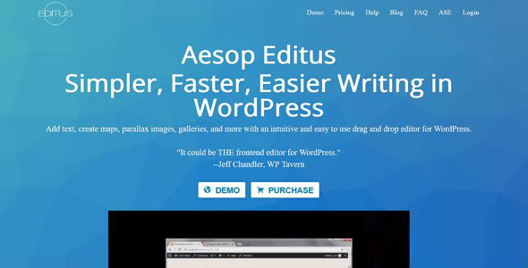 Editus - 更简单更快更轻松的写作WordPress插件