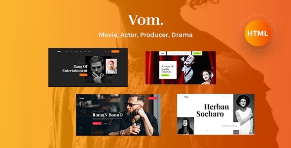  Vom - HTML5 template for multi-purpose movie video production website