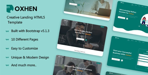 Oxhen - 创意网站 HTML5 着陆页模板