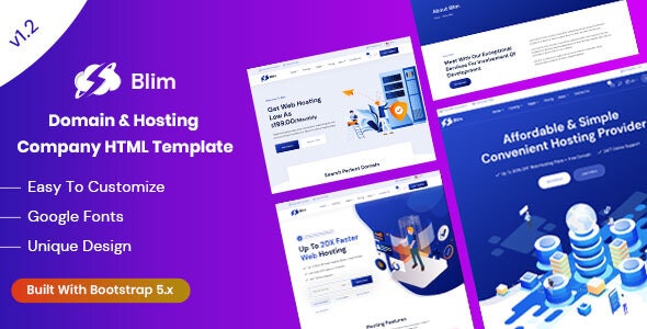 Blim - 虚拟主机托管企业网站 HTML 模板