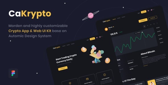 CaKrypto - 区块链数字货币 App & Web UI Kit 设计套件