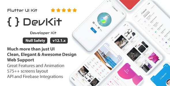 DevKit - Flutter UI Kit 开发套件Android/iOS应用程序-云模板