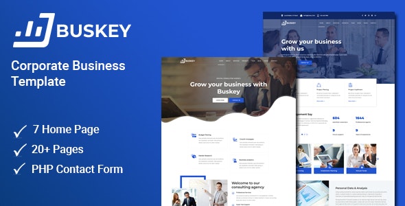Buskey - 商业咨询企业网站建设HTML5模板
