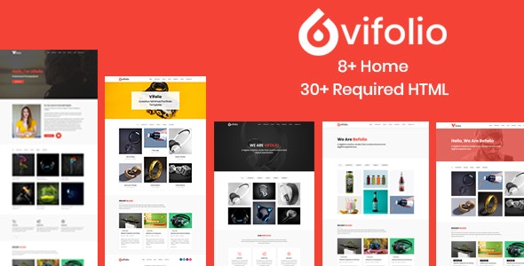 Vifolio - 创意小型迷你作品展示HTML5网站模板