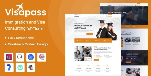  Visapass – Visa Immigration Consultation Study Abroad WordPress Theme