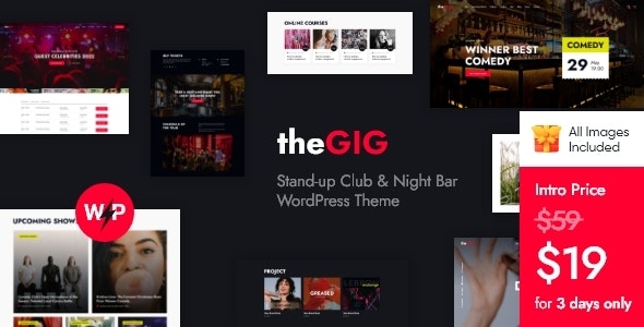 The Gig -  夜总会音乐会剧场相声酒吧WordPress 主题
