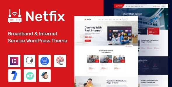 Netflix – 宽带互联网电信运营商服务 WordPress 主题