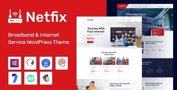  Netflix – WordPress theme of broadband Internet telecom operator service