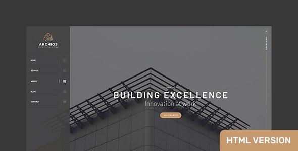 Archios - 单页建筑艺术工程设计网站 HTML 模板