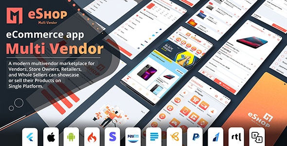 eShop - Flutter 多供应商电子商务完整应用程序