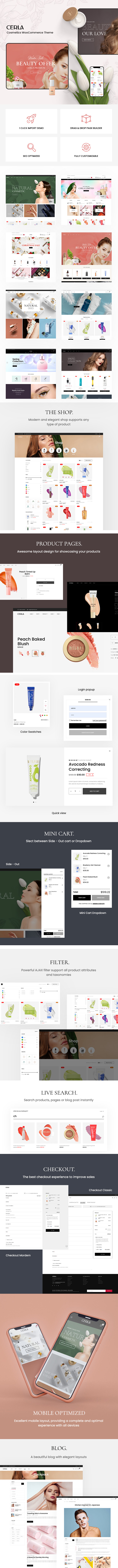Cerla – 化妆品美容护理用品商店 WooCommerce 模板