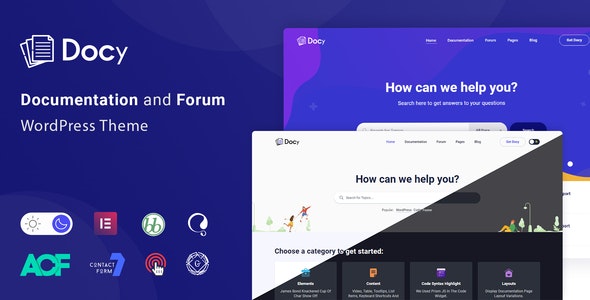 Docy - Documentation and Knowledge base WordPress Theme with Helpdesk Forum